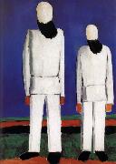 Two men portrait Kasimir Malevich